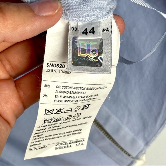 Dolce & Gabbana Blue Fitted Corset Top | Sz 44 - Picture 6 of 7